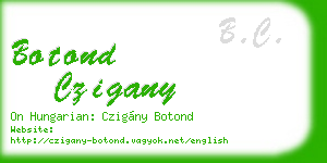 botond czigany business card